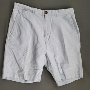 Merona Mens Light Blue Oxford Chino Shorts Size 30 Waist 9 Inseam Summer Casual